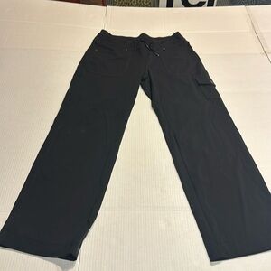 KUHL black straight leg pants with pull strings & front and back pockets unisex